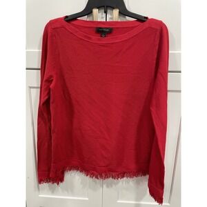 Ann Taylor Vibrant Red Crew Neck Sweater
